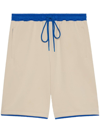 Gucci Techno Fabric Bermuda-shorts In Beige