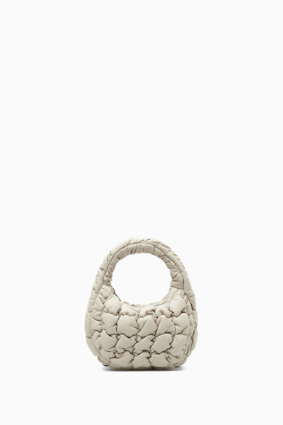 Cos Quilted Micro Bag - Leather In Gray