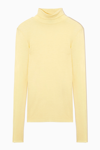 Cos Merino Wool Turtleneck Top In Yellow