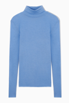 Cos Merino Wool Turtleneck Top In Blue