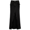 Blumarine Jeans-insert Distressed Full Skirt In Black