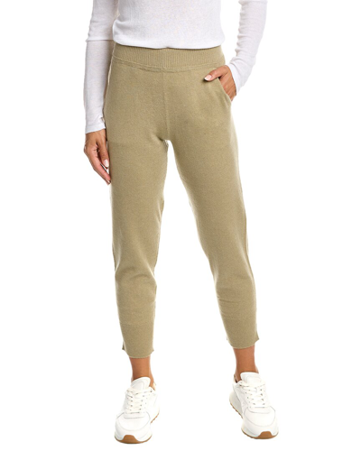 Lafayette 148 New York Pull-on Wool & Cashmere-blend Pant In Green