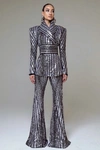 MARC BOUWER STRIPED POWER SUIT