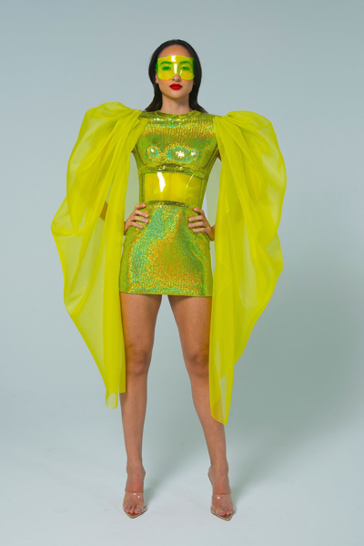 Marc Bouwer Neon Window Dress In Multi