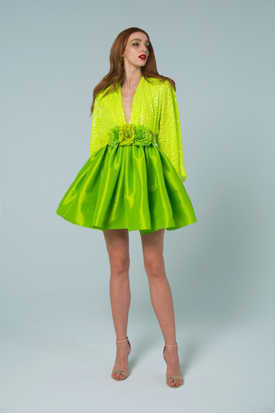 Marc Bouwer Neon Twirl Dress In Multi