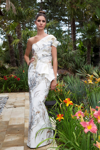 EDWARD ARSOUNI LACE AND SATIN GOWN
