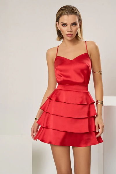 Cristallini Desire Camisole With Trendy Skirt In Multi