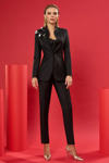 CRISTALLINI SATIN BLOOM CORSET WITH SOPHISTICATION JACKET AND PANTS
