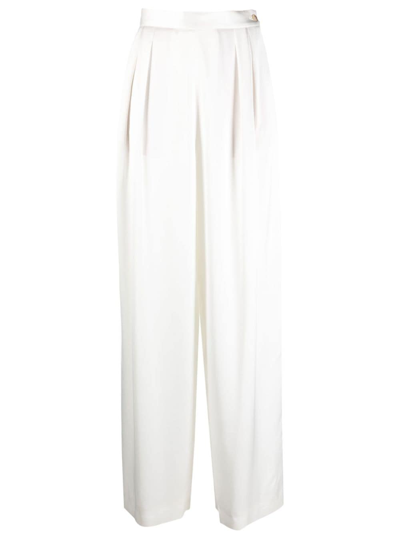 Fabiana Filippi Pleat-detail Palazzo Trousers In White