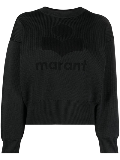 Marant Etoile Crew-neck Ribbed Jumper In Black