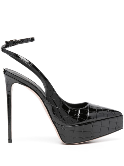 Le Silla Uma 140mm Slingback Pumps In Black