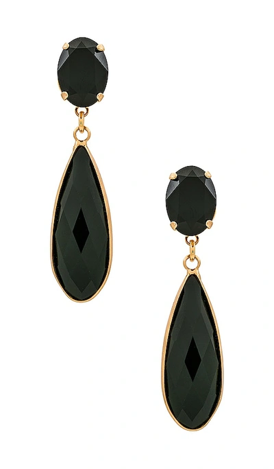 Anton Heunis Tear Drop Earrings – 黑色&金黄色 In Black