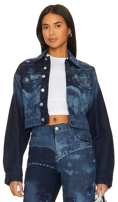 Fiorucci Enlarged Angels Denim Jacket In Blue