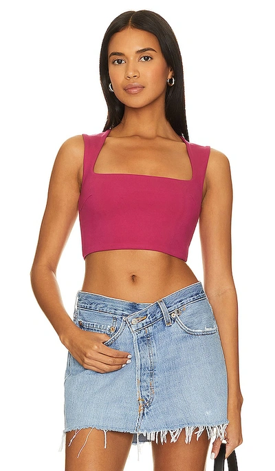 Guizio Celestial Stretch Top In Fuchsia