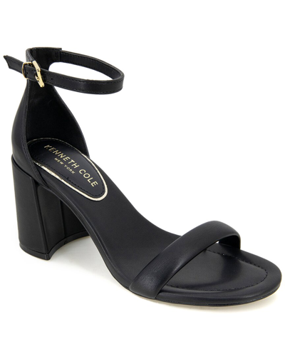 Kenneth Cole New York Women's Luisa Woven Block Heel Sandals In Black Leather