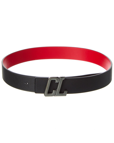 Christian Louboutin Happy Rui Cl Logo Belt In Black