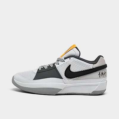 Nike Ja 1 Big Kids' Basketball Shoes In White/light Smoke Grey/black/phantom