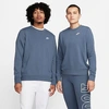 Nike Sportswear Club Fleece Crewneck Sweatshirt In Diffused Blue/white
