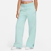 Nike Women's  Sportswear Phoenix Fleece High-waisted Wide-leg Sweatpants In Jade Ice/sail 