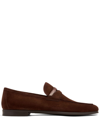 MAGNANNI PENNY-SLOT SUEDE LOAFERS
