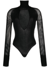 Alessandro Vigilante Roll-neck Cut-out Body In Schwarz