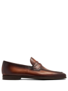 Magnanni Leather Delos Dress Loafers In Braun