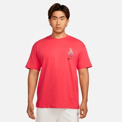 Nike Mens  Jumpman M90 Open T-shirt In Ember Glow/ember Glow