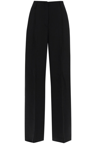 Acne Studios Zip-detailed Wool-blend Flared Pants In Black