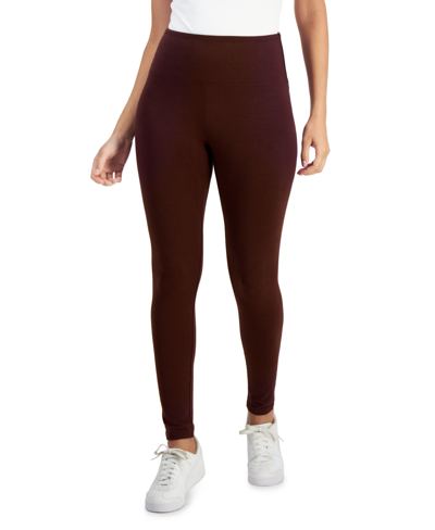 Style & Co Women's High-rise Basic Leggings, Created For Macy's In Grand Brown