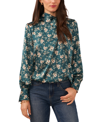 VINCE CAMUTO WOMEN'S PRINTED BOW BACK LONG SLEEVE BLOUSE