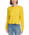 CALVIN KLEIN JEANS EST.1978 WOMEN'S CROPPED CABLE-KNIT SWEATER