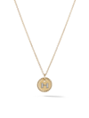 David Yurman Women's Initial Charm Necklace In 18k Yellow Gold With Pavé Diamonds In Initial H