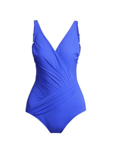 Gottex Swimwear Women's Ruched One-piece Swimsuit In Sapphire