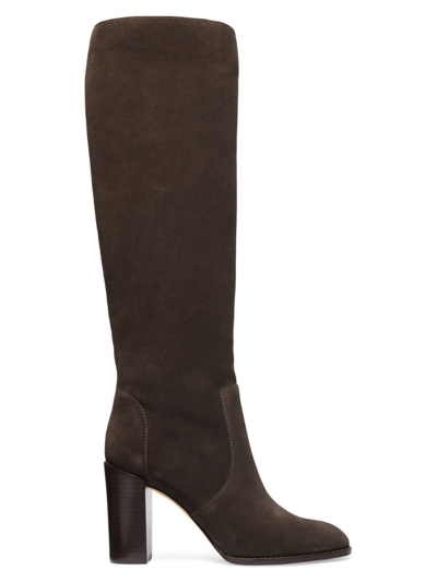 Michael Michael Kors Luella Suede Knee High Boots In Black