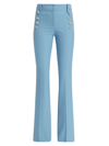 Derek Lam 10 Crosby Robertson Flare Sailor Pants In Steel Blue