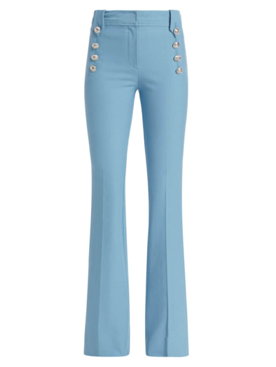 Derek Lam 10 Crosby Robertson Flare Sailor Pants In Steel Blue