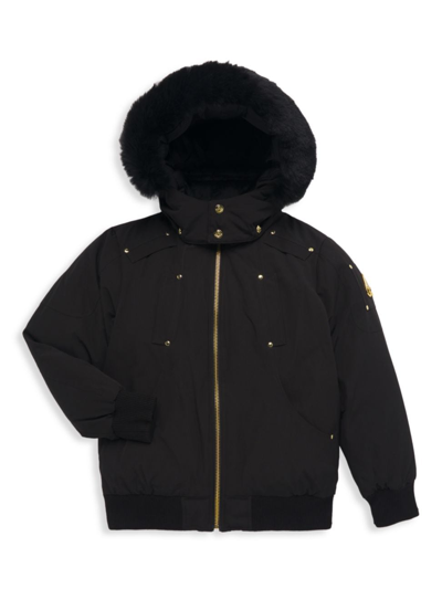 Moose Knuckles Kids' Little Girl's & Girl's Down Bomber Jacket In Black