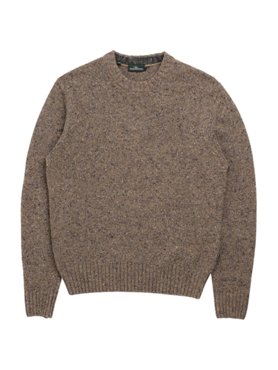 Rodd & Gunn Cox Road Tweed Wool Blend Crewneck Sweater In Gravel