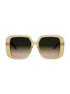 Dior Women's Highlight S3f 56mm Square Sunglasses In Yellow