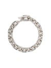 Rabanne Silver-colored Necklace With Brass Chain-link In P Silver