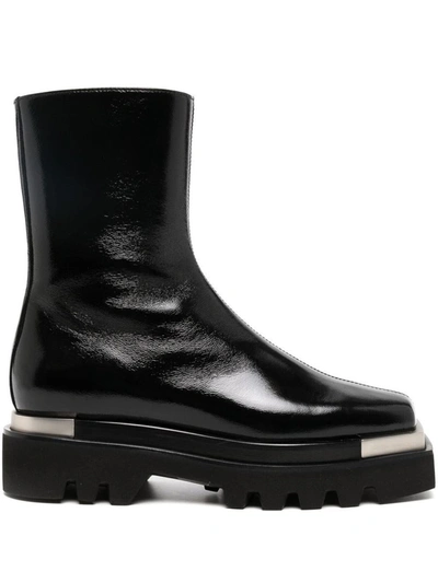 Peter Do Metal Toe Boots In Black