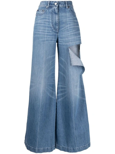 Peter Do Woman Denim Pants Blue Size 4 Cotton In Light Blue