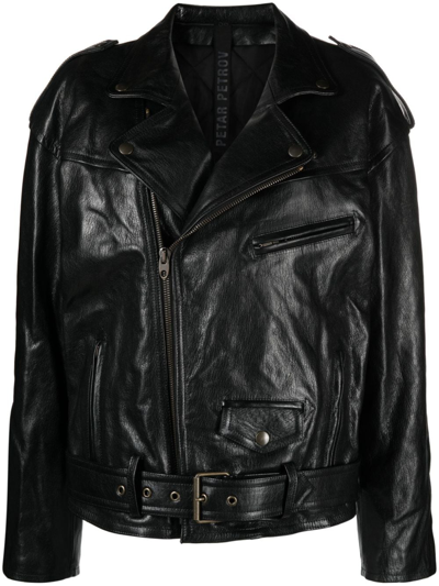 Petar Petrov Leather Jacket In Black