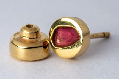 Parts Of Four Gold-plated Sterling Silver And Ruby Single Earring