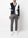 Thom Browne Milano Stitch Cotton Cardigan In Blue