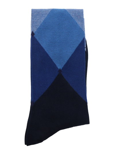 Ballantyne Argyle Socks In Blue