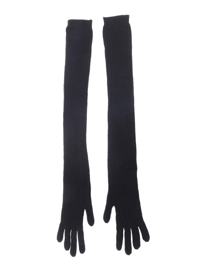Alberta Ferretti Long Gloves In Black