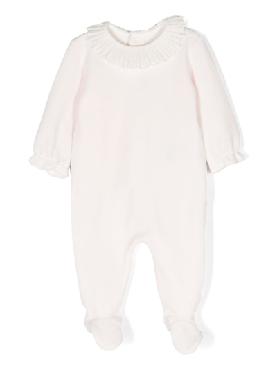 Bonpoint Babies' Ruffle-detail Long-sleeve Pyjama In Pink