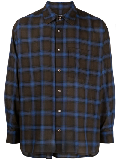 Studio Tomboy Check-pattern Long-sleeve Shirt In Brown