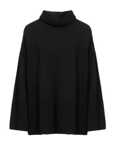 Icona By Kaos Woman Turtleneck Black Size Xs Viscose, Polyamide, Wool, Cashmere